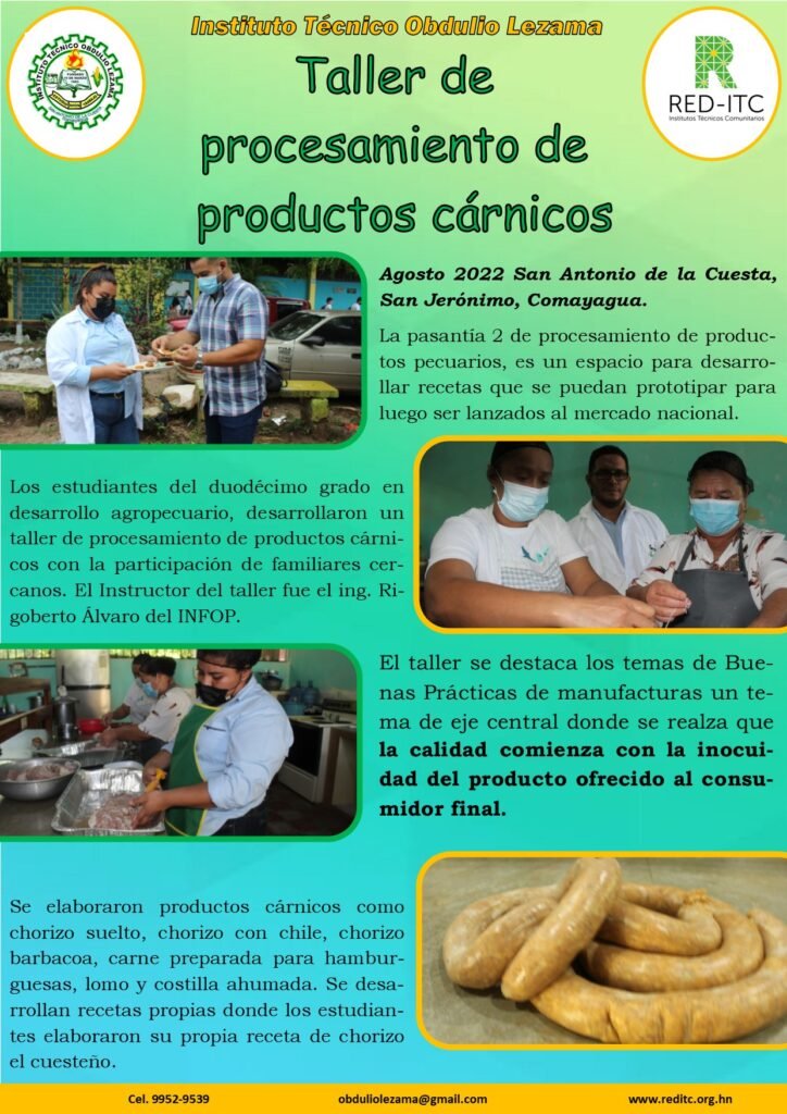 Pasant A En Procesamiento De Productos Pecuarios Taller De Elaboraci N