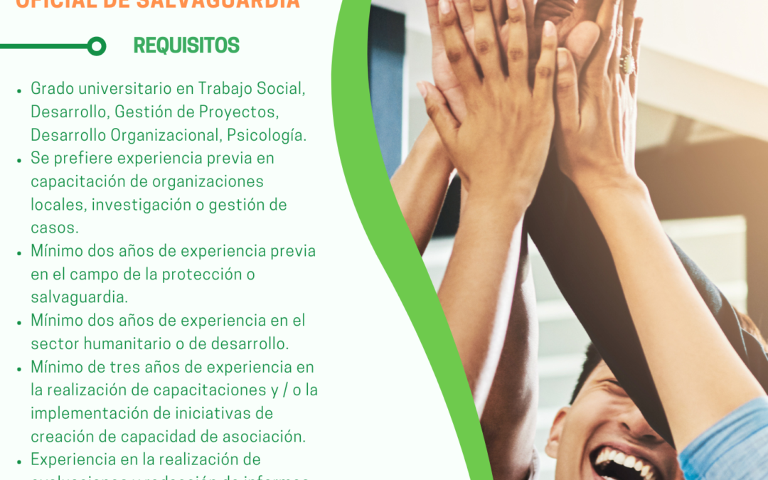 Oportunidad de Empleo – Oficial de Salvaguardia